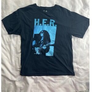 H.E.R. Graphic‎ T-Shirt Black Womenswear Music Guitarist